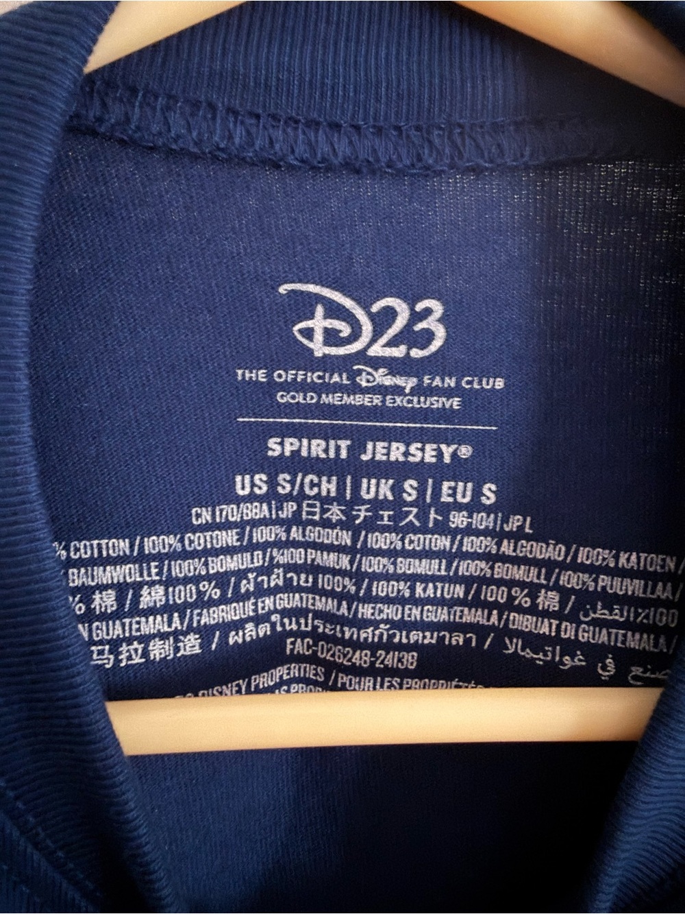 Disney Navy D23 Spirit Jersey with Silver Print - Picture 3 of 3